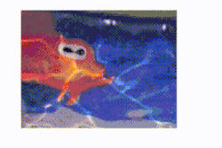 Uli Aschenborn, Morph-Cube muestra un pez, el cual cambia cuando el observador se desplaza, Namibia