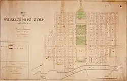 Plan de ordenación de la ciudad de Vänersborg de 1834, ejecutado parcialmente