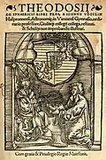 Esferas de Teodosio de Bitinia, 1529. Vögelin se presenta como "Hailpronnensi, Astronomie in Viennensi Gymnasio ordinario professore, Civilis collegii collega, restituti, et scholiis non improbandis illustrati".