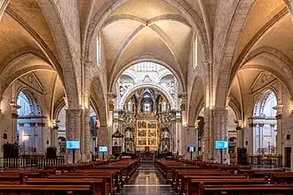 Interior de la catedral de Valencia, ejemplo de gótico valenciano