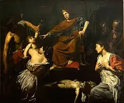 Óleo de Valentin de Boulogne, Museo del Louvre (ca. 1625).