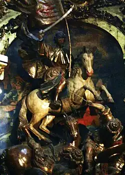 Santiago Matamoros, en el retablo mayor