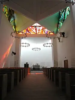 Vitrales en la iglesia de Vejleå.