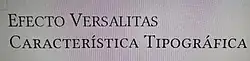 Versalitas simuladas y reales.