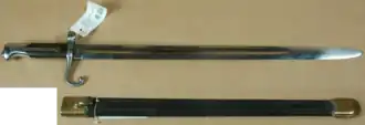 Bayoneta de Vetterli-Vitali y su vaina.