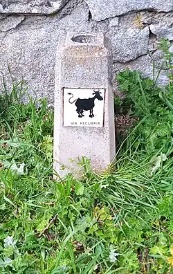 Mojón de vía pecuaria en la Calleja del Maestro