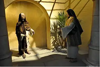 Escena 2: La visitación de la Virgen María a su pariente Isabel