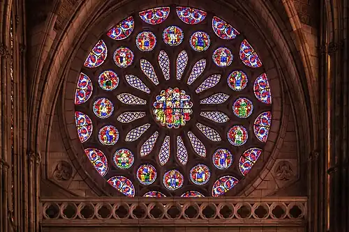 Rosetón sur, desde el interior