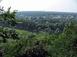 Vista de Chihirín desde la colina del castillo.