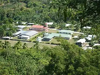 Vista de Taora O Mere, localidad principal de la isla.
