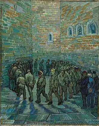 Vincent van Gogh, La ronda de los presos (copia de Doré), 1890, Museo Pushkin, Moscú.