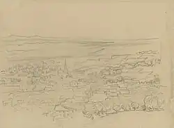 F1541v Vista panorámica del pueblo, Museo Van Gogh