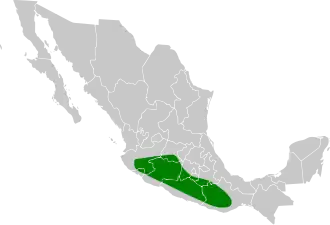 Distribución geográfica del vireo enano.