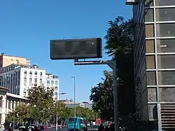 Pantalla informativa sin energía