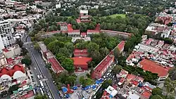 Vista aérea de la sede central de la BENM.