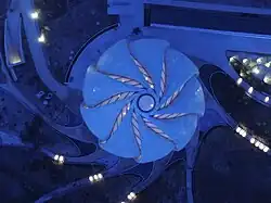 Vista aérea de noche