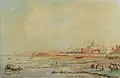 Vista de Buenos Aires, acuarela sobre el Riachuelo (circa 1830).