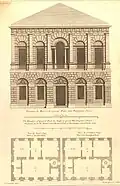 The Elevation of General Wade, his house in great Burlington Street, Vitruvius Britannicus, v. 3 (1723)