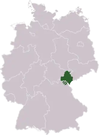 Posición del Vogtland en Alemania.