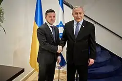 Zelenski con el primer ministro de Israel Benyamin Netanyahu, enero de 2020.