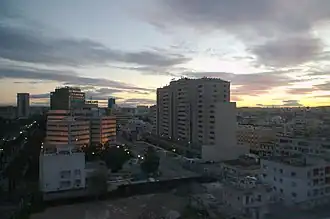 vista de Túnez durante la puesta de sol