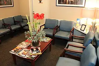 Sala de espera en una consulta médica, 2014