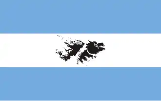 Bandera utilizado por los veteranos de Malvinas
