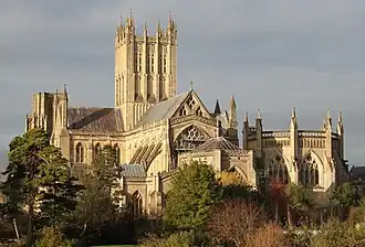 Lady Chapel proyectada desde el coro de la catedral de Wells