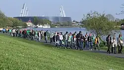 Día de partido en el Weserstadion en 2014.