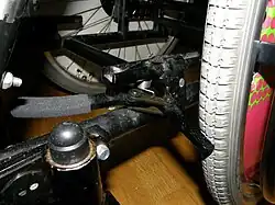 Freno de bloqueo de una silla de ruedas .