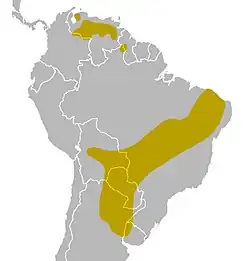 Distribución geográfica del anambé chico.