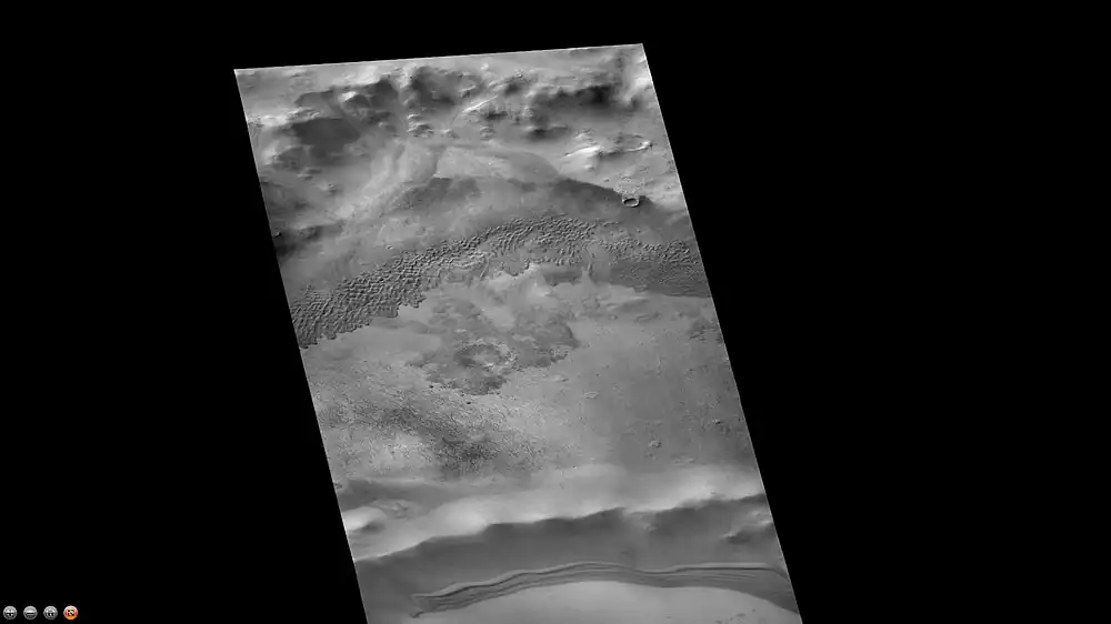 Dunas al norte de Trumpler (Imagen CTX)