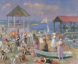William Glackens - Beach Scene, New London (1918)
