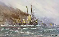 El yate SMY Hohenzollern I, sobre 1888.