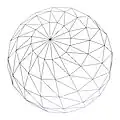 A wireframe sphere with almost 700 vértices, good when viewed from a distance.