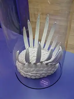 Reconstrucción de Wiwaxia corrugata en el Real Instituto Belga de Ciencias Naturales.