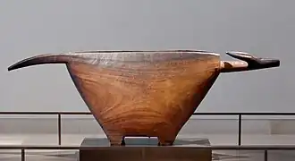 Tambor zoomorfo del pueblo banda yangere, República Centroafricana.