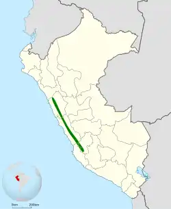 Distribución geográfica del cotinga cariblanco.