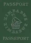 Portada de la primera versión del pasaporte de Zimbabue (1980).