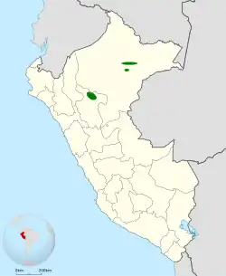 Distribución geográfica del mosquerito de Villarejo.