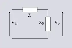 Circuito equivalente de la red Zobel para calcular la ganancia
