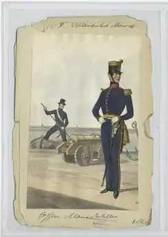 Oficial de artillería de marina 1840.