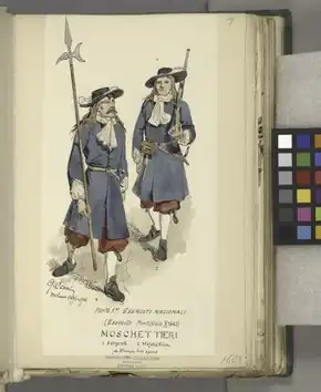 Mosqueteros pontificios 1685.