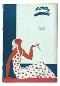 Se observa la portada del ejemplar de la revista Monos y monadas número 43 de 1935