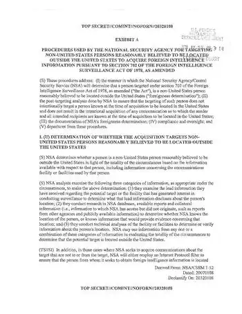 Documento secreto con los procedimientos utilizados para la vigilancia de extranjeros